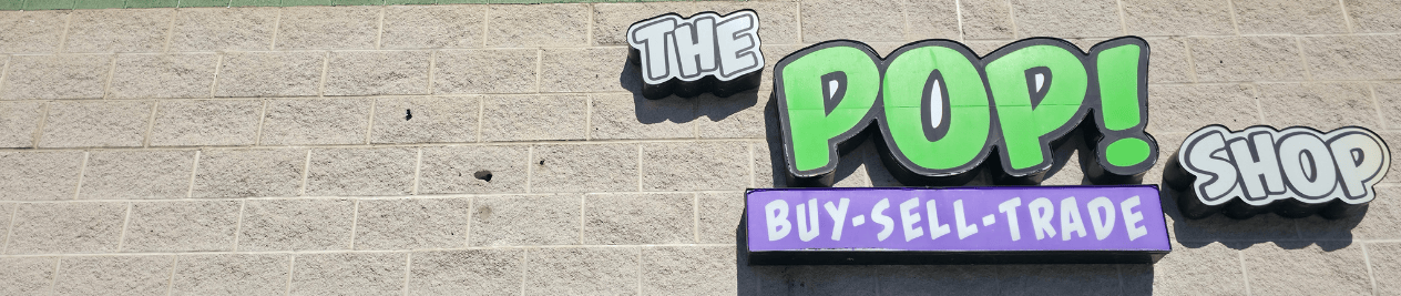 The POP! Shop's signage outside the physical location.