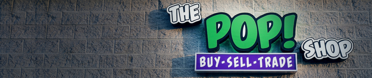 The POP! Shop's signage outside the physical location.