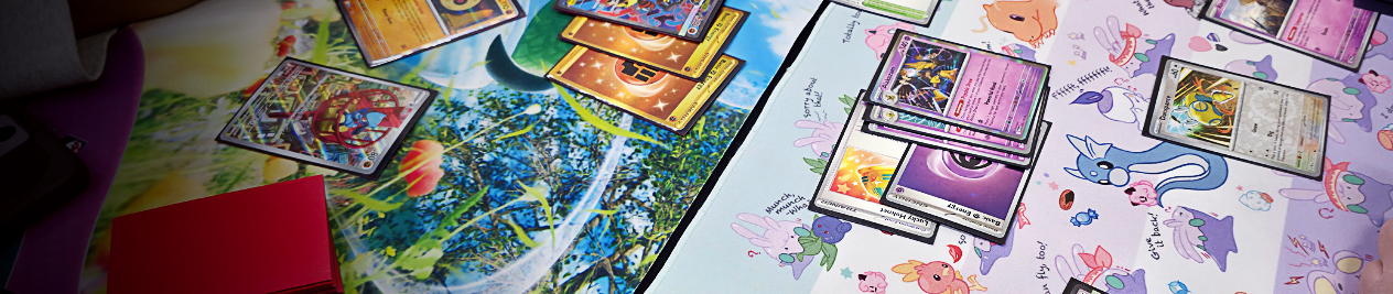 Two Pokémon players at The POP! Shop's weekly League.