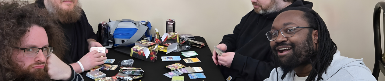 Pokémon Players Enjoying the TCG at tables in the store.