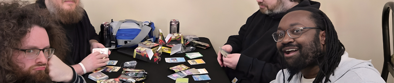 Pokémon Players Enjoying the TCG at tables in the store.