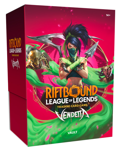 Riftbound TCG Vendetta Set Vault Bundle display.