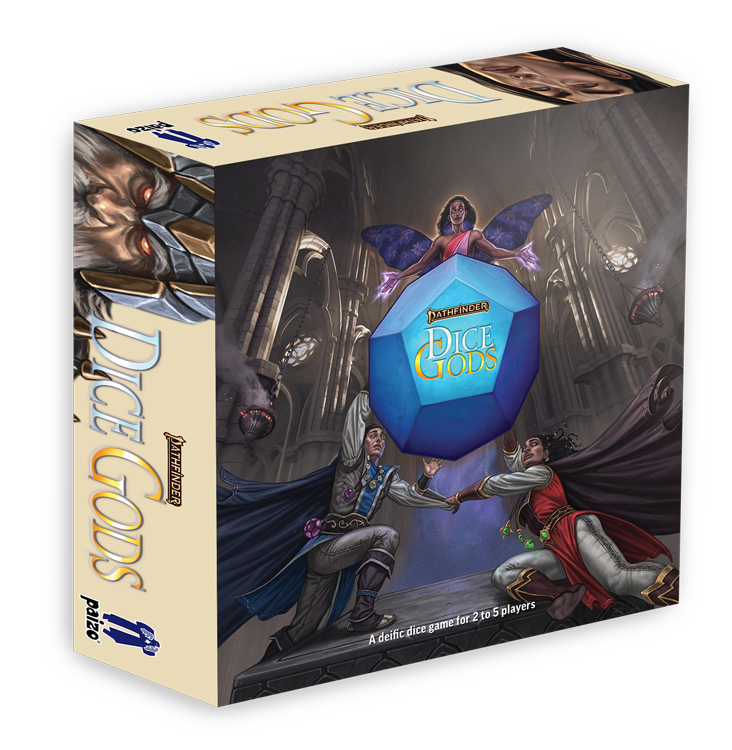 "Dice Gods" dice drafting tabletop game by Paizo.