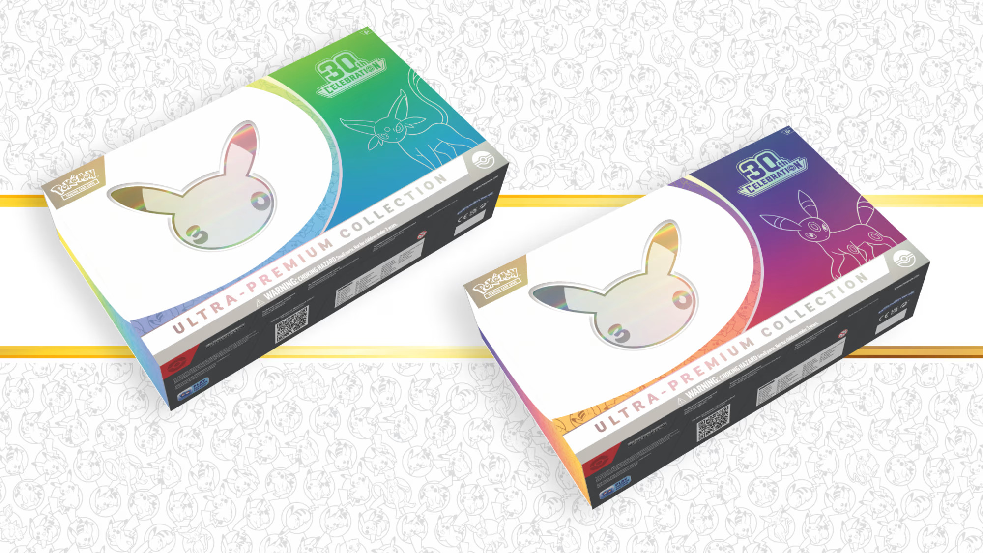 Pokémon Day and Night Ultra-Premium Collection Boxes for the 30th Celebration.