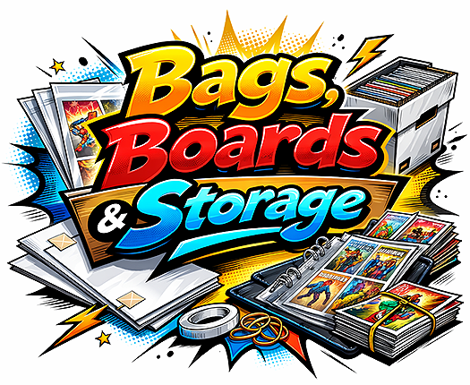 Comic bags, boards, and storage boxes — comic book protection supplies at The Pop Shop Sandusky